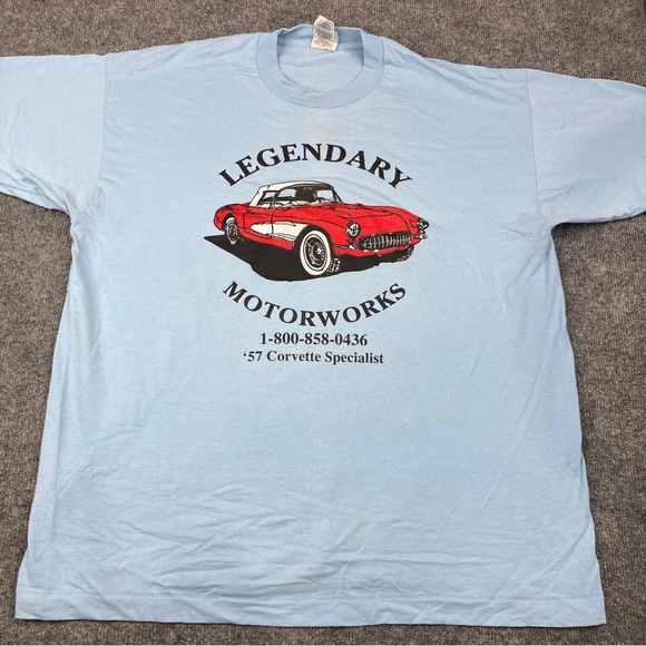 Fruit Of The Loom T-Shirt Men’s Size XL Vintage Chevy Legendary Motoworks Blue - Picture 1 of 10